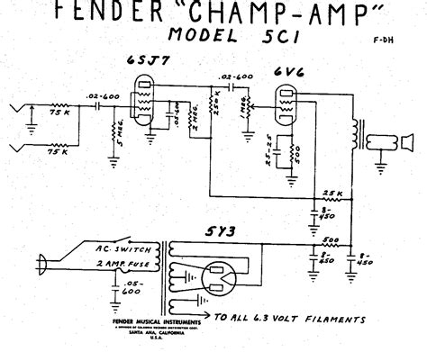 fender amp wiring diagrams 